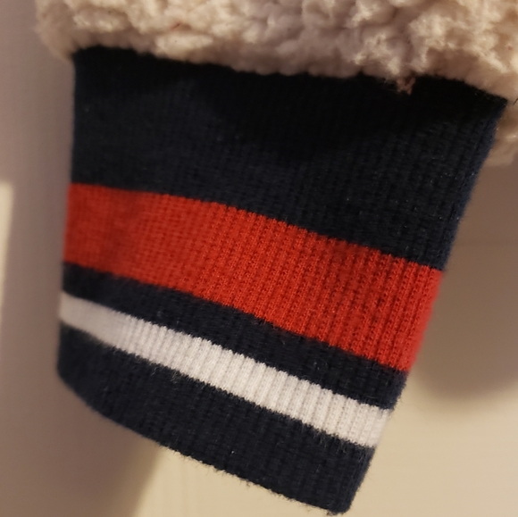 Tommy Hilfiger Sport Sherpa Sweater High Neck Buttons Zipper Pockets Woman Large - Picture 9 of 13